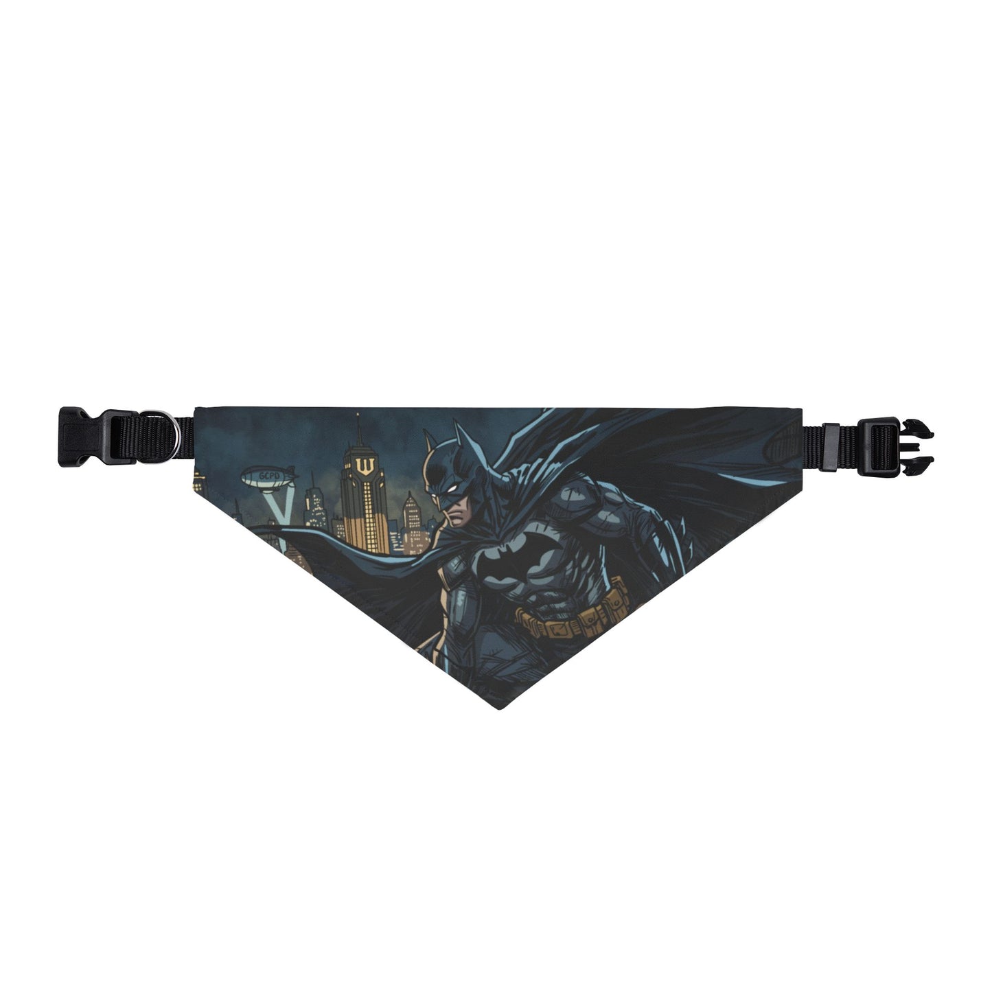 Batman Gotham Clip-On Pet Bandana — Dark Hero Collar Accessory for Dogs & Cats
