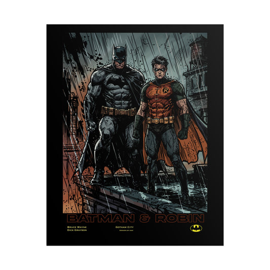 Batman & Robin Vintage Comic Poster — Rolled Art Print