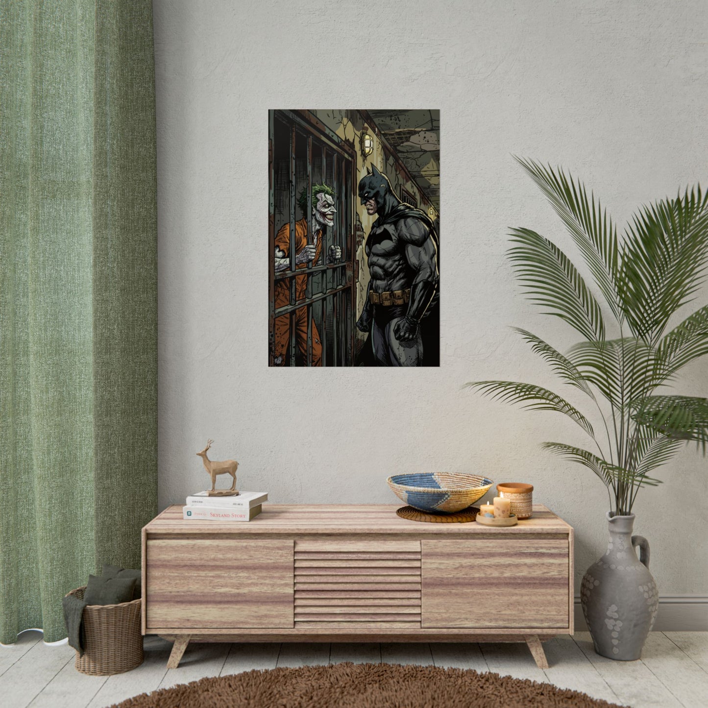 Batman vs Joker Comic Poster — Rolled Graphic Art Print