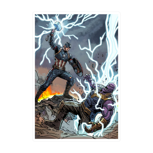 Cap & Mad Titan - Sticker