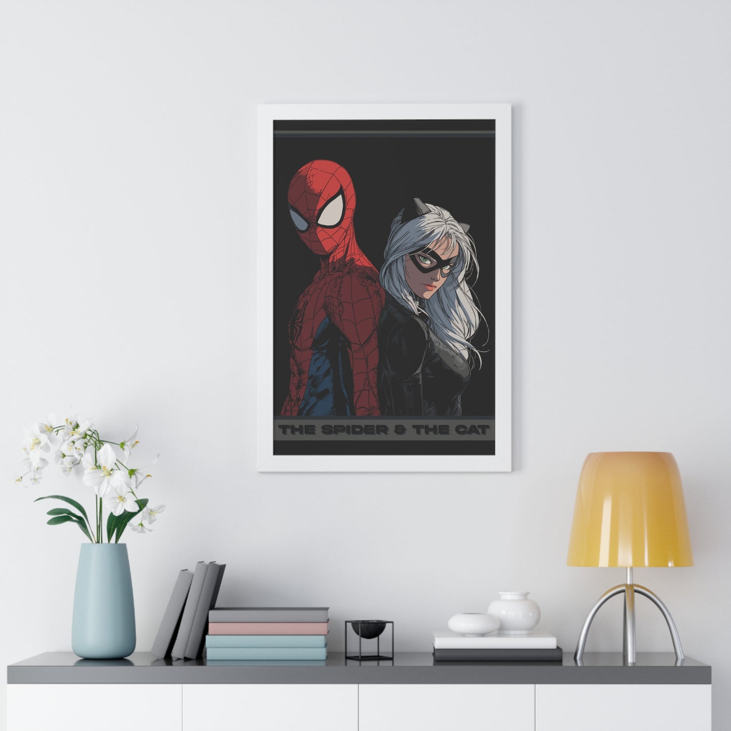 Spider & The Cat Framed Poster
