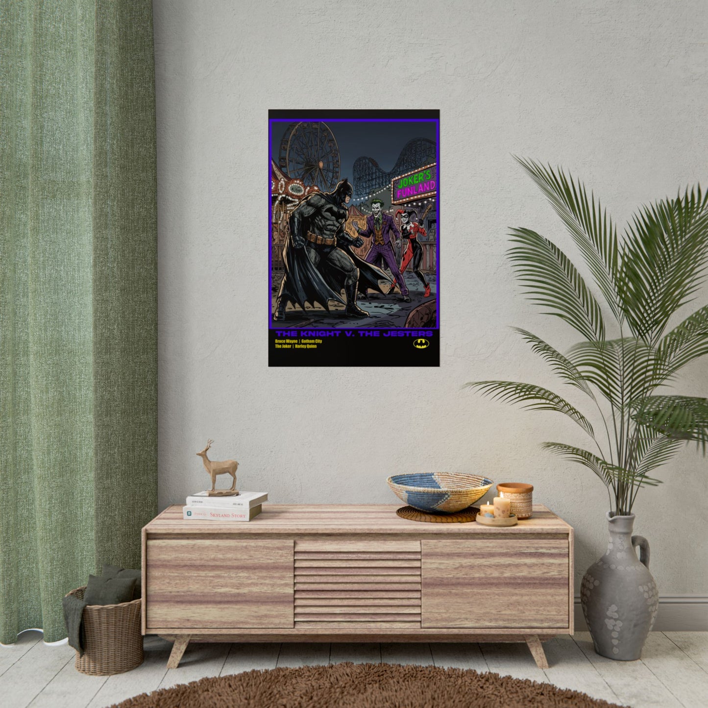 Batman vs Joker Rolled Poster — 'The Knight v. The Jesters' Comic Art Print