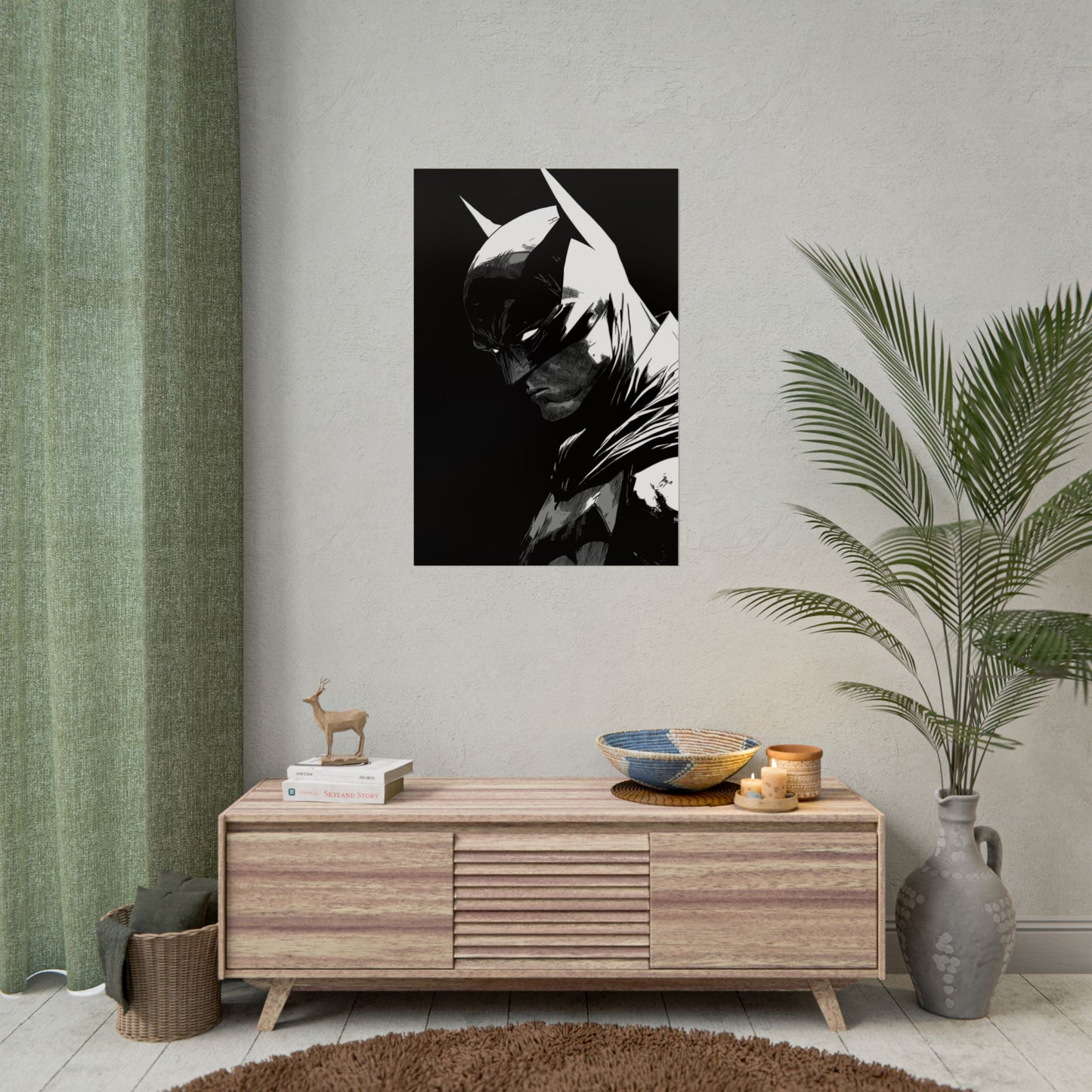 Batman Noir Portrait Poster
