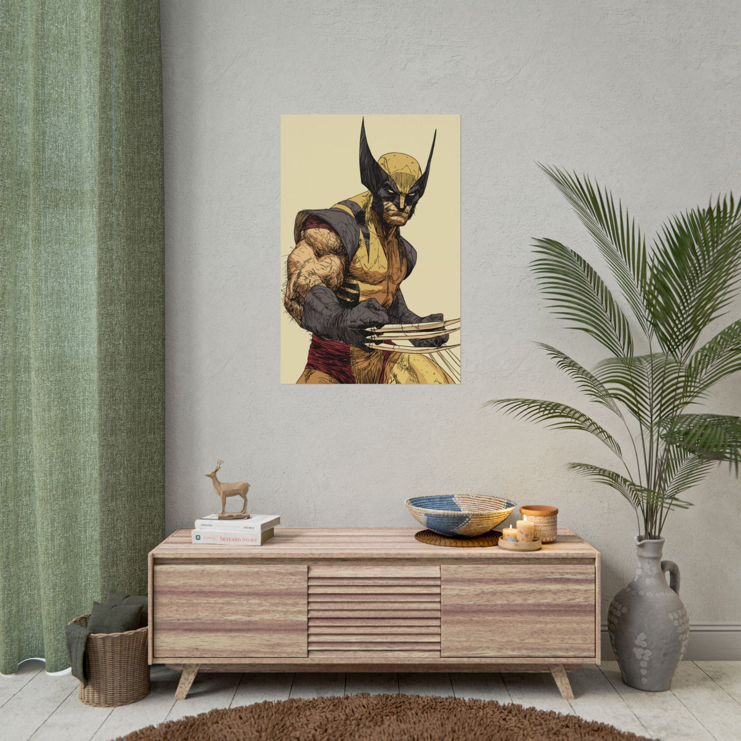 Wolverine Comic Art Poster — Rolled Superhero Wall Print