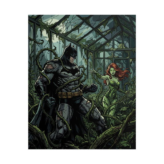 Batman & Poison Ivy Greenhouse Art Print - Poster