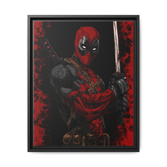 The Merc #2 - Framed Canvas Wall Art — Comic Antihero Sword Portrait