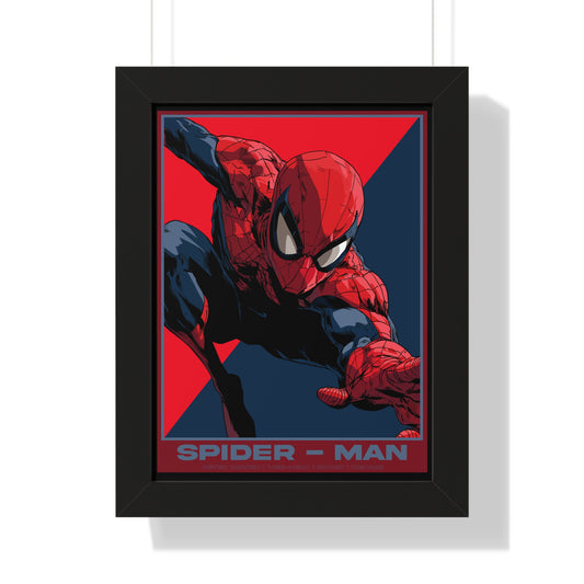 Spider-Man Framed Poster — Vertical Comic Art Print