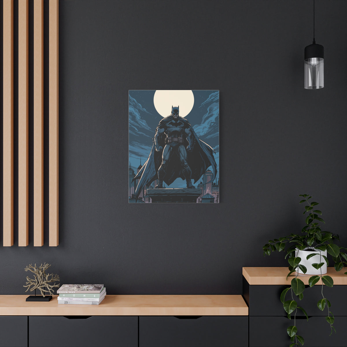 Batman Canvas Wall Art — Dark Knight Stretched Matte Canvas Print