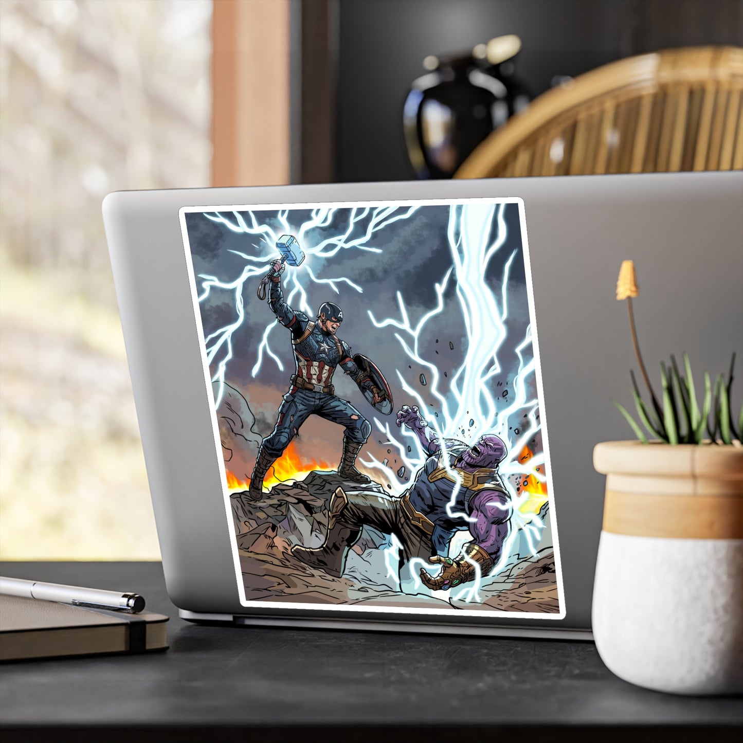 Cap & Mad Titan - Sticker