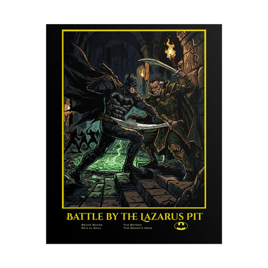 Batman "Battle by the Lazarus Pit" Poster — Rolled Collectible Art Print