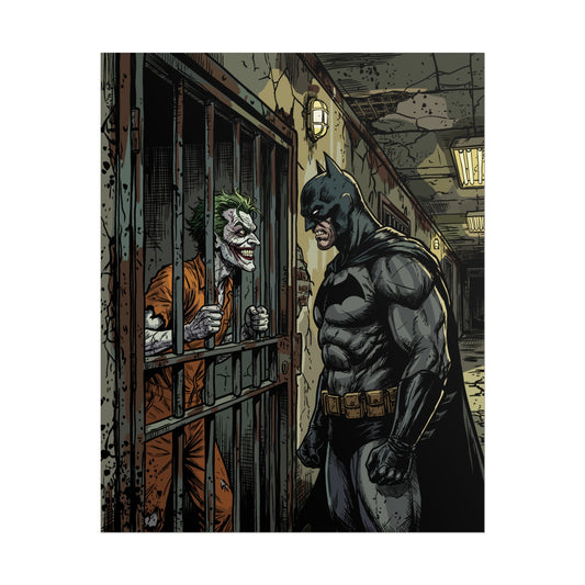 Batman vs Joker Comic Poster — Rolled Graphic Art Print