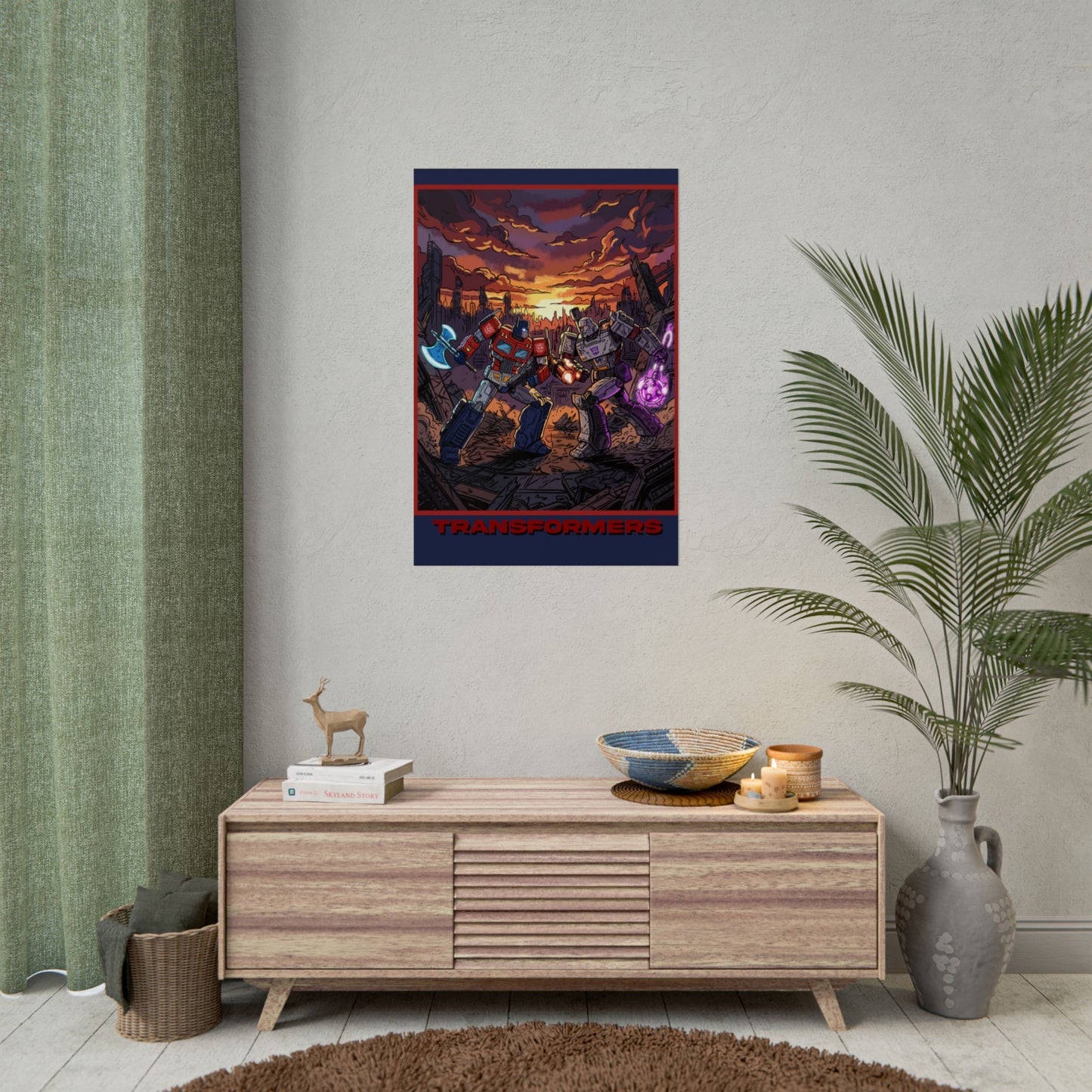 Transformers Optimus vs Megatron Cinematic Poster