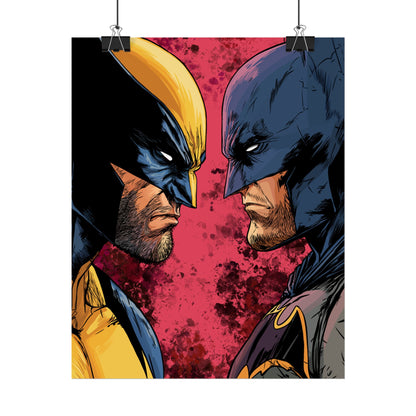 Batman vs Wolverine Rolled Poster