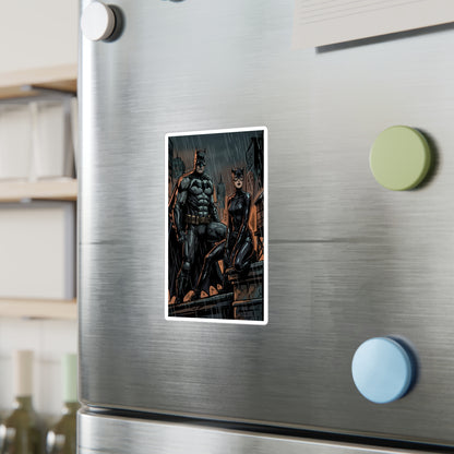 Batman & Catwoman Rainy Night Vinyl Sticker