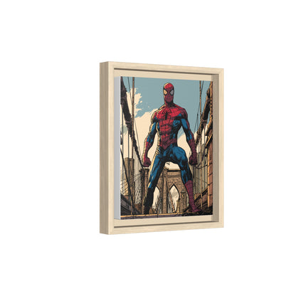 Spider-Man Comic Art Matte Framed Canvas