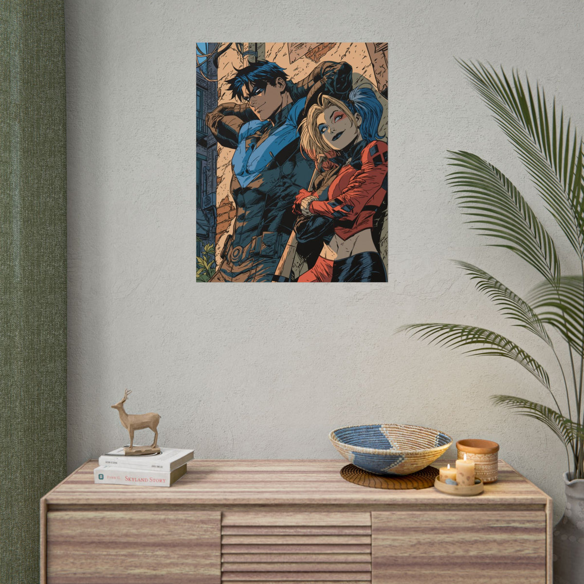 Nightwing & Harley Quinn Rolled Print