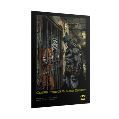 Batman vs Joker Poster – Clown Prince v. Dark Knight Rolled Art Print