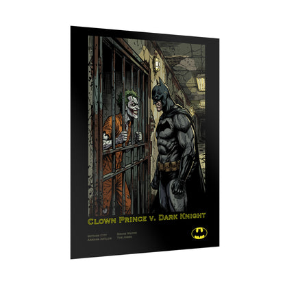 Batman vs Joker Poster – Clown Prince v. Dark Knight Rolled Art Print