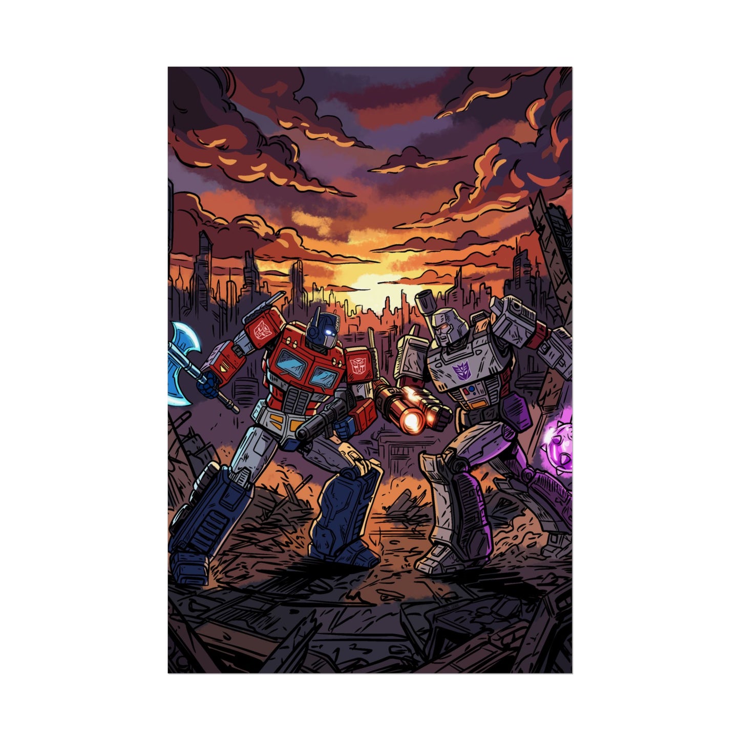 Optimus vs. Megatron - Poster