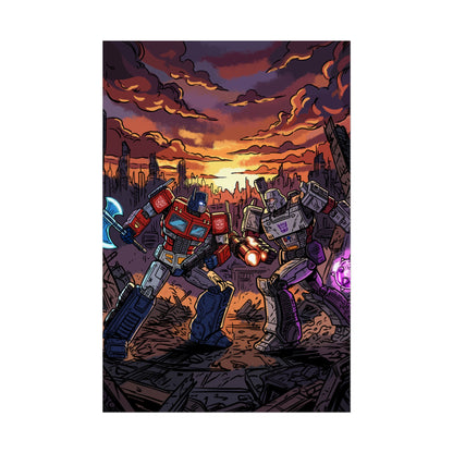 Optimus vs. Megatron - Poster