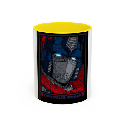 Optimus Prime Coffee Mug — Retro Robot Accent Ceramic Mug