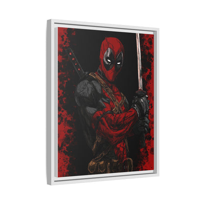 The Merc #2 - Framed Canvas Wall Art — Comic Antihero Sword Portrait