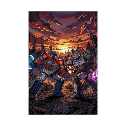 Optimus vs. Megatron - Poster