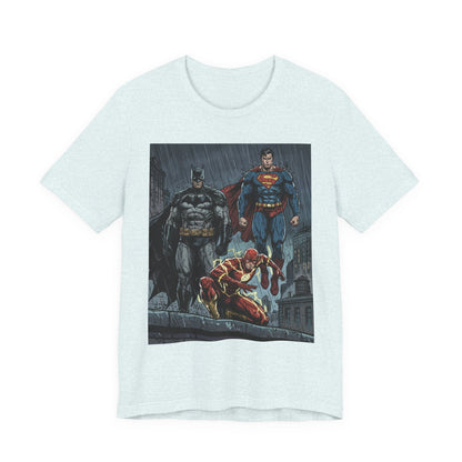 Superhero Team Graphic Tee — Batman, Superman & The Flash