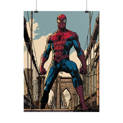Spider-Man Brooklyn Bridge Art Poster