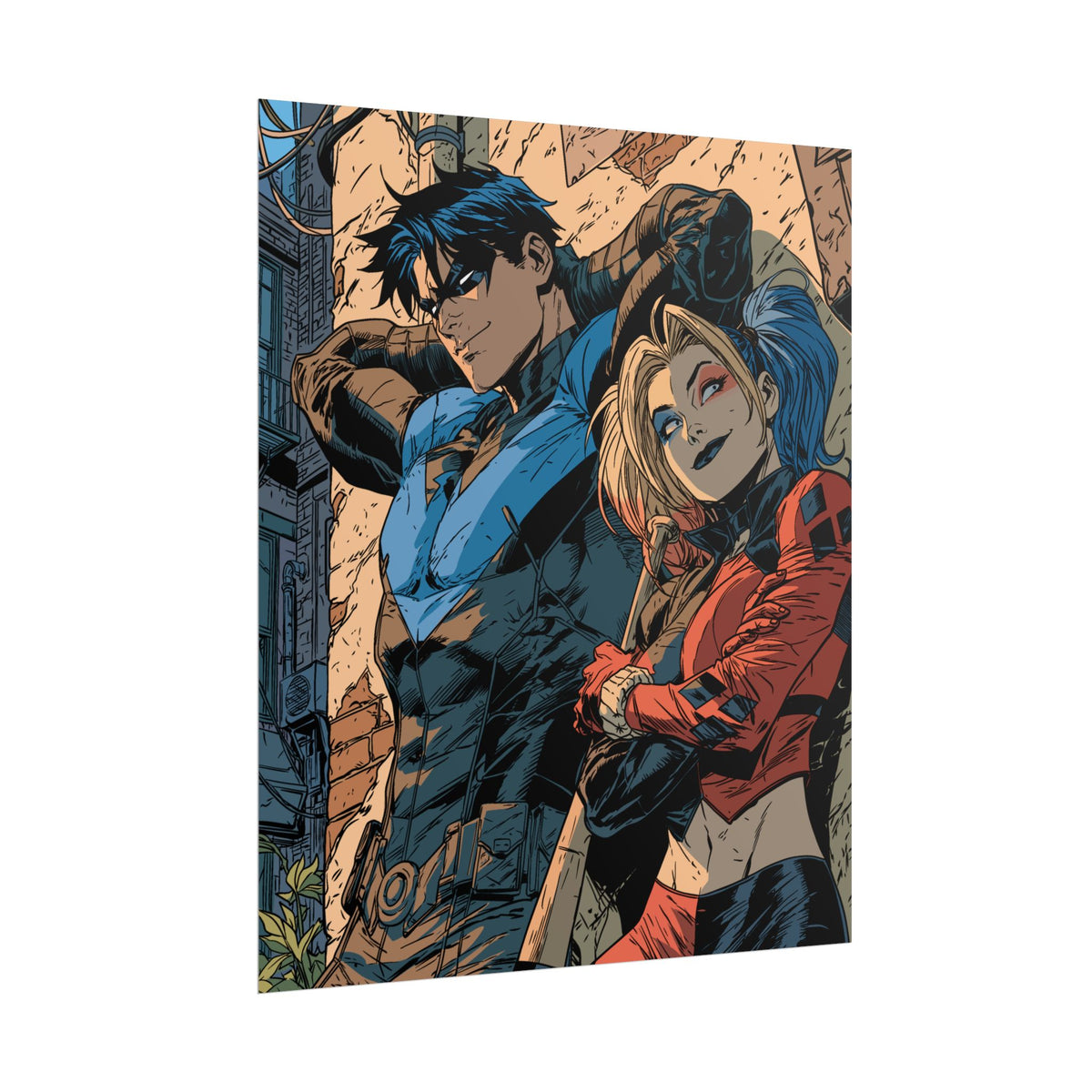 Nightwing & Harley Quinn Rolled Print