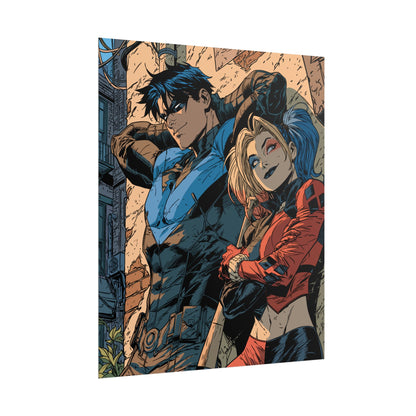 Nightwing & Harley Quinn Rolled Print