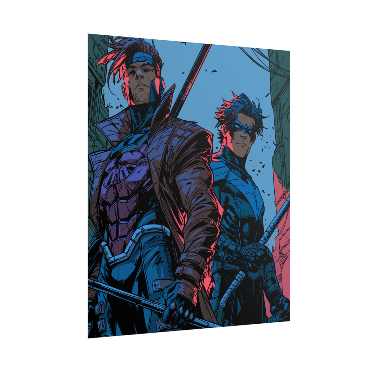 Nightwing and Gambit - Rolled Poster — Comic Art Print