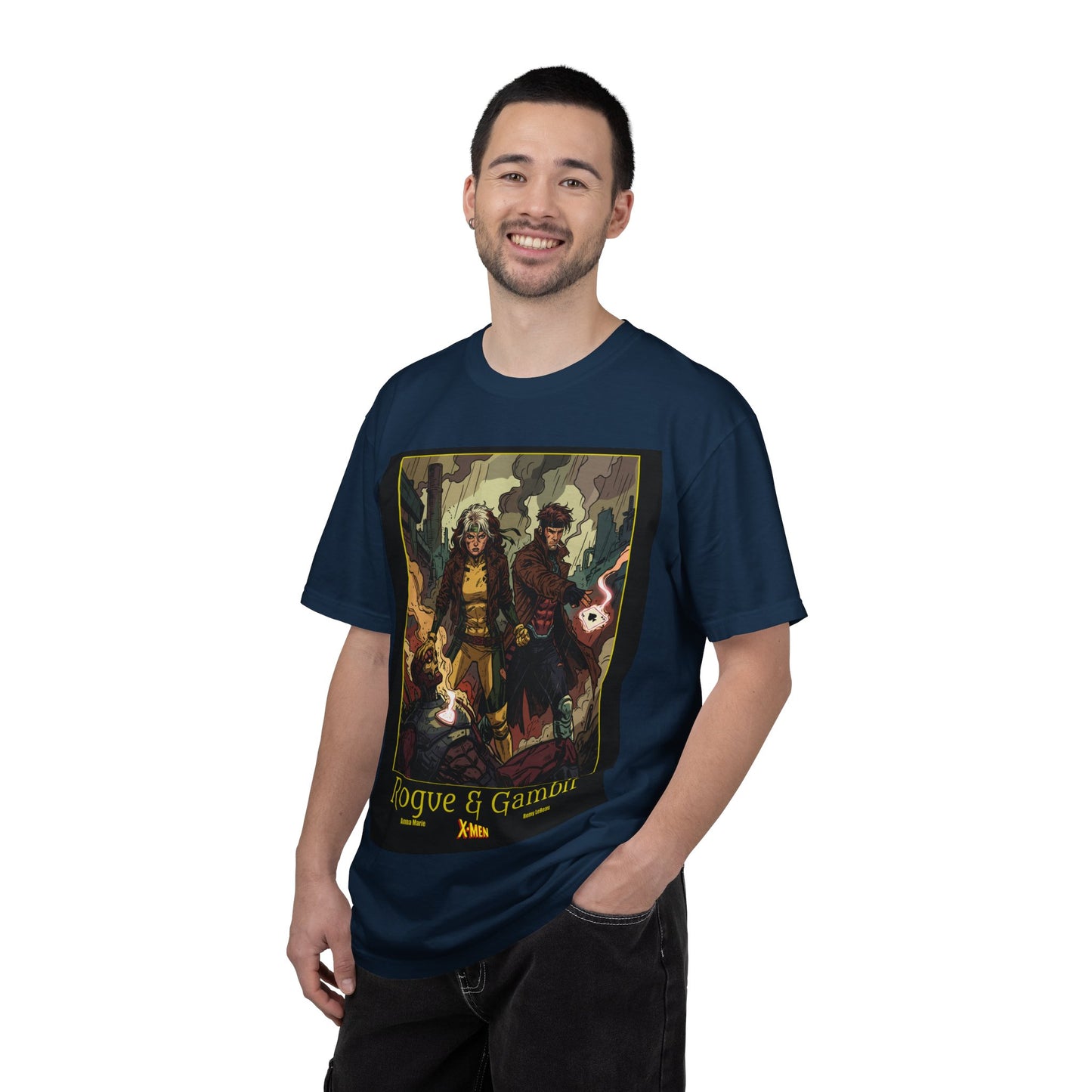 Rogue & Gambit Graphic T-Shirt — Comic Art Mutant Duo Tee