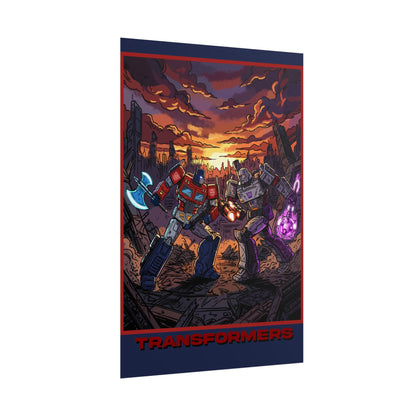 Transformers Optimus vs Megatron Cinematic Poster