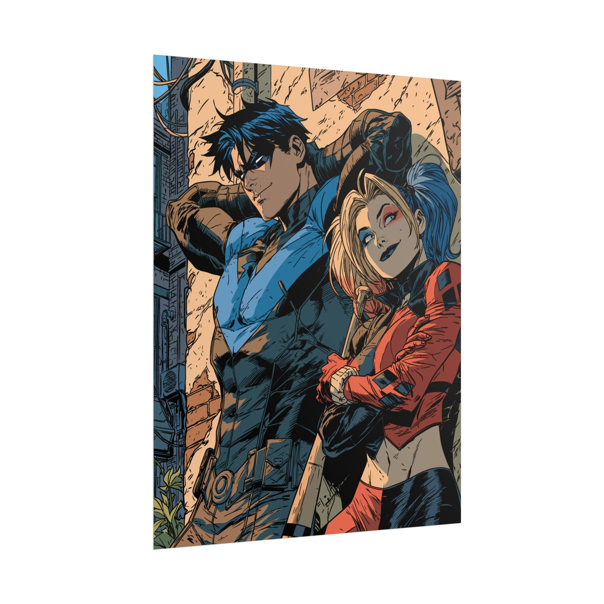 Nightwing & Harley Quinn Rolled Print
