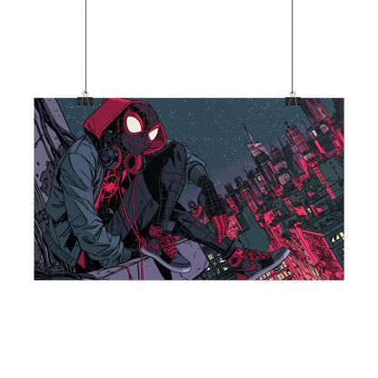 Spider-Verse Miles Morales Poster — Neon City
