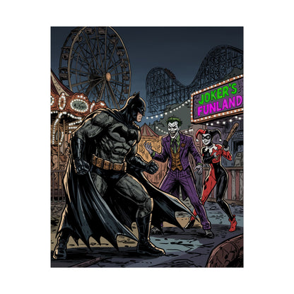 Batman vs Joker Carnival Poster – Rolled Comic Art Print