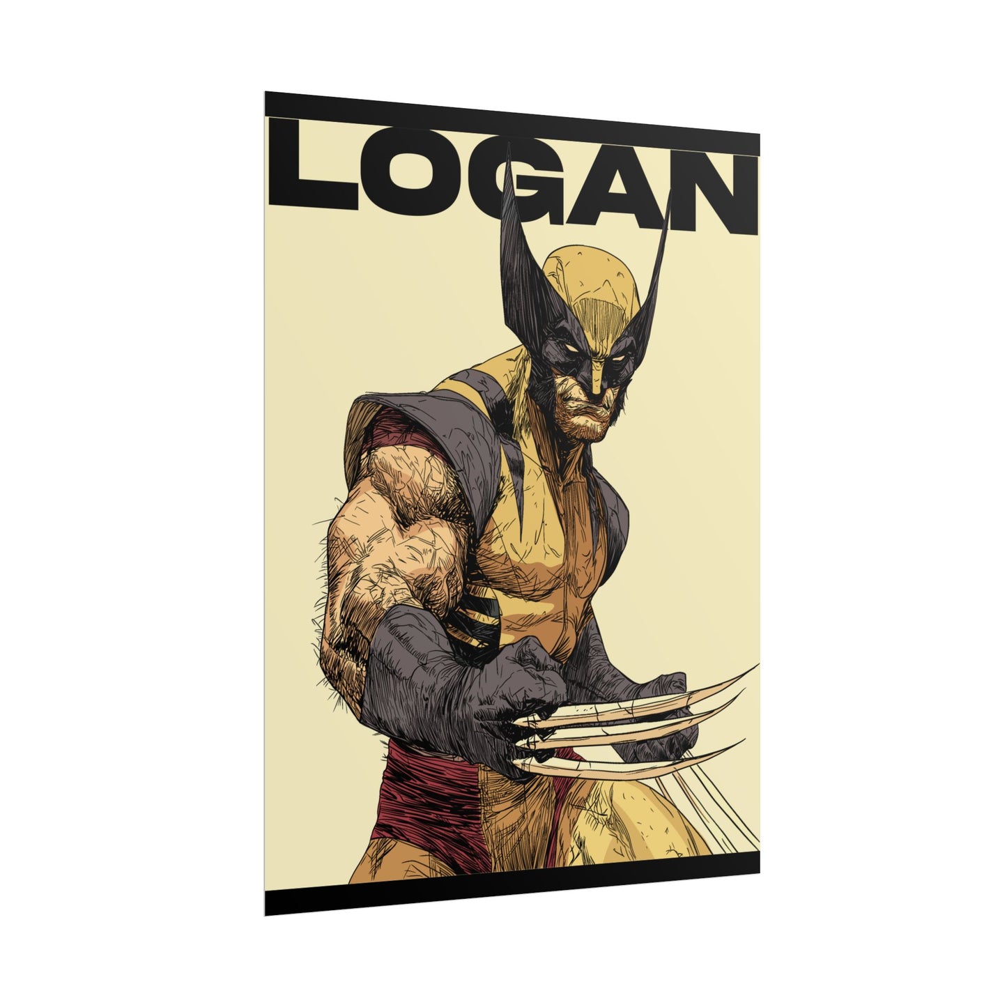 Wolverine Logan Rolled Poster — Comic Art Wall Print