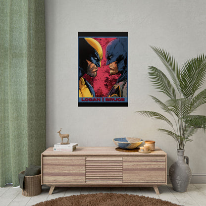Batman and Wolverine Cinematic Rolled Poster
