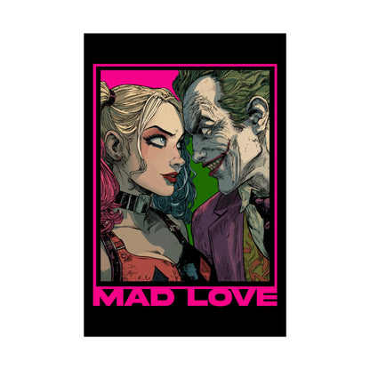 "Mad Love" Harley Quinn & Joker Comic Art Rolled Poster