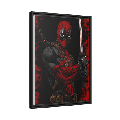 The Merc #2 - Framed Canvas Wall Art — Comic Antihero Sword Portrait