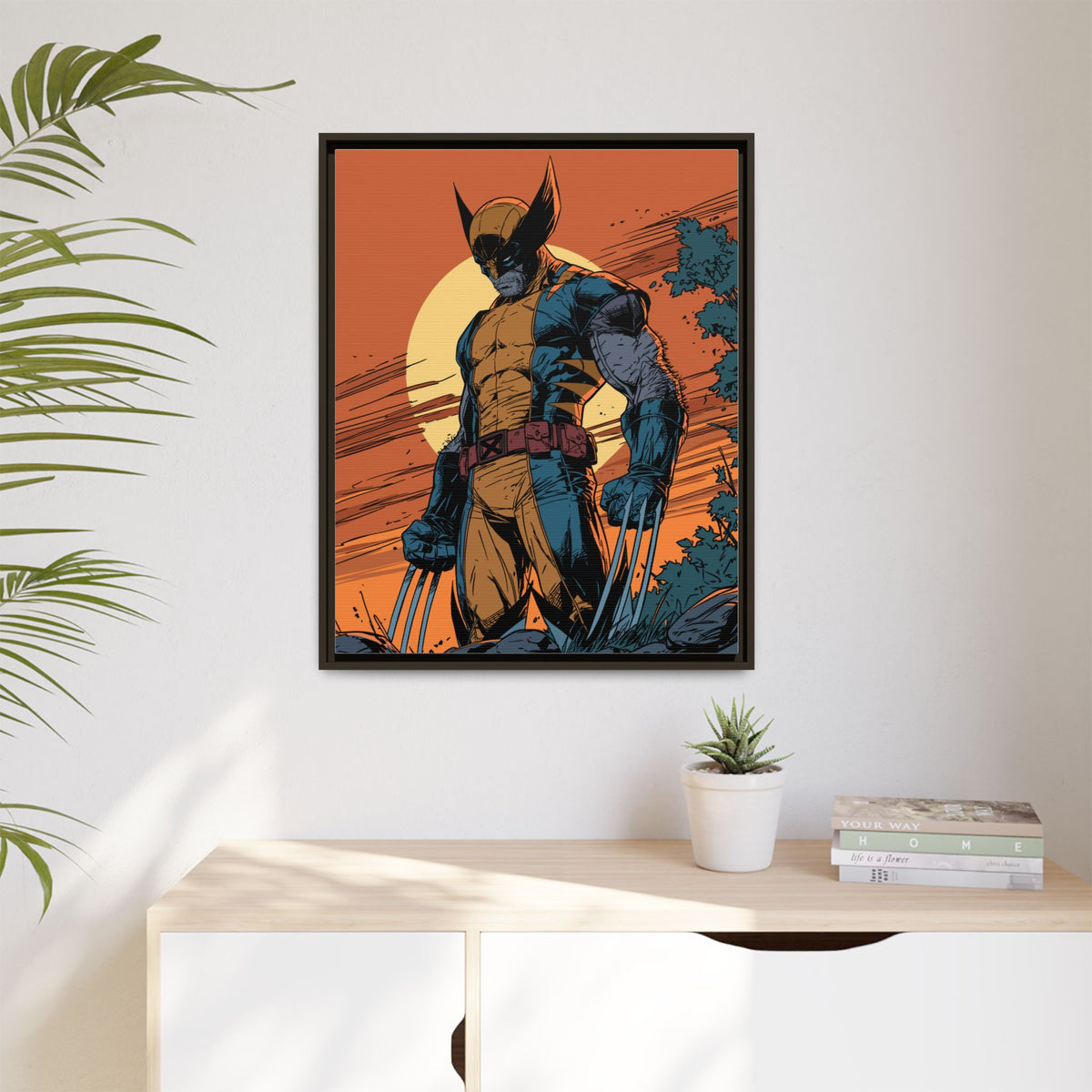 Wolverine Matte Framed Canvas Print