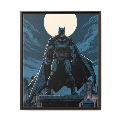 Batman Moonlit Matte Canvas Framed Print