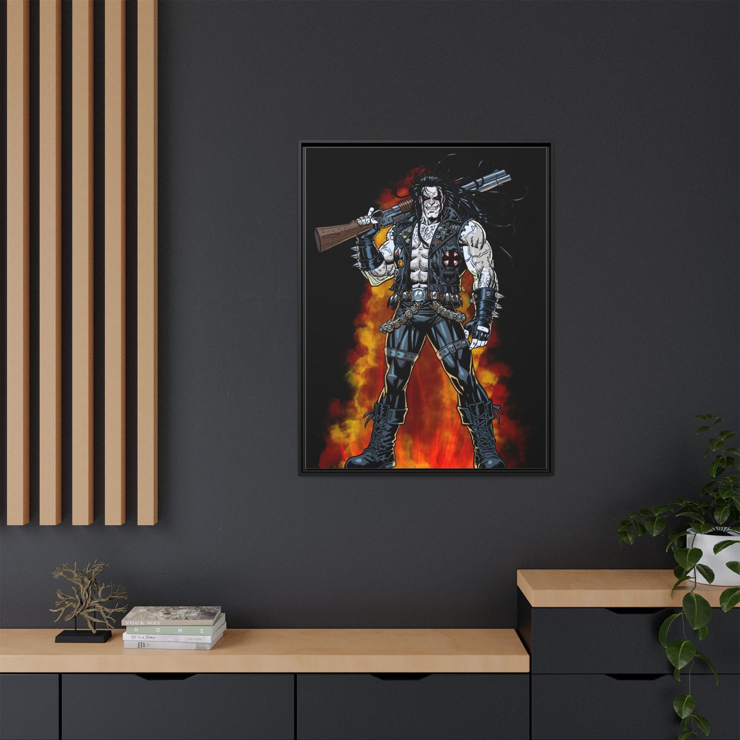 The Main Man Bounty Hunter - Framed Matte Canvas