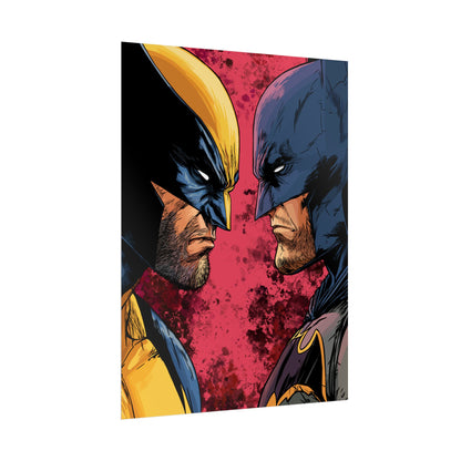 Batman vs Wolverine Rolled Poster