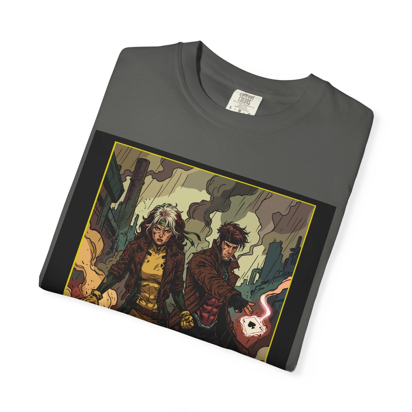 Rogue & Gambit Graphic T-Shirt — Comic Art Mutant Duo Tee