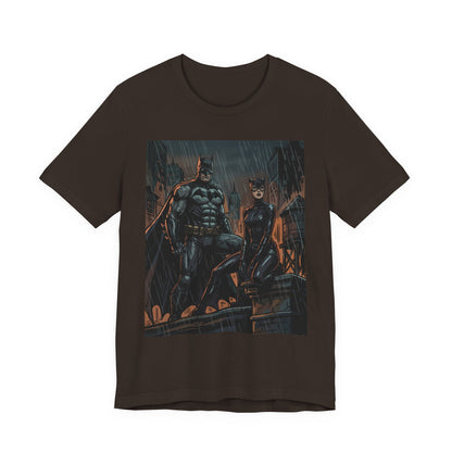 Batman & Catwoman Rain Night T‑Shirt