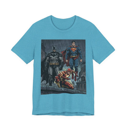 Superhero Team Graphic Tee — Batman, Superman & The Flash