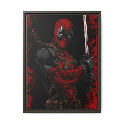 The Merc #2 - Framed Canvas Wall Art — Comic Antihero Sword Portrait