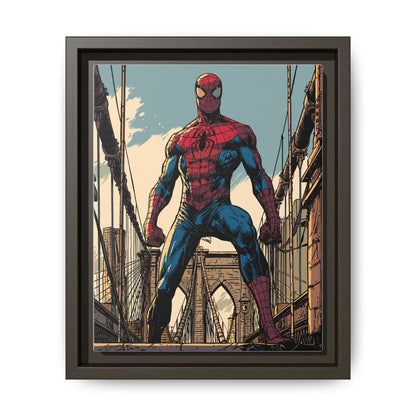 Spider-Man Comic Art Matte Framed Canvas